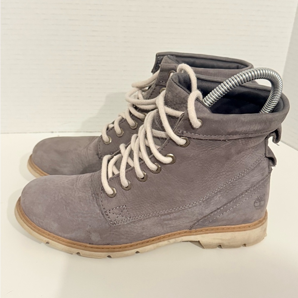 Timberland Boots Womens Waterproof Size 6 Ankle Lace Up A11K1 Gray Leather